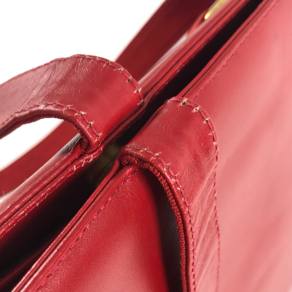 Salvatore Ferragamo ヴァラ ロゴ リボン りぼん トートバッグ 肩掛 カバン ショルダーバッグ レザー ユニセックス レッド