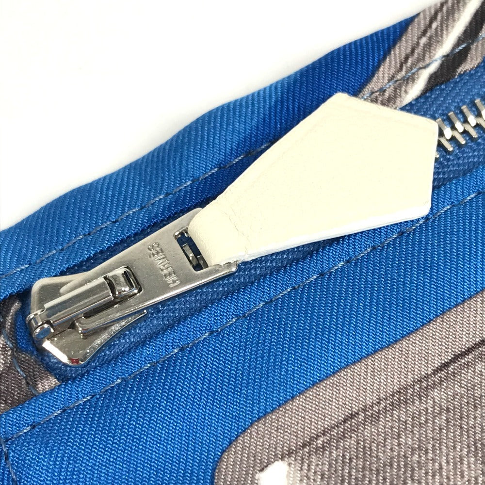 HERMES ポーチ付き シルキーシティGM シルキーシティ GM 斜め掛け カバン ショルダーバッグ シルク レディース ホワイト
