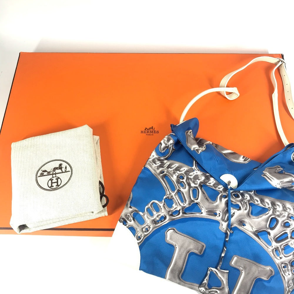 HERMES ポーチ付き シルキーシティGM シルキーシティ GM 斜め掛け カバン ショルダーバッグ シルク レディース ホワイト
