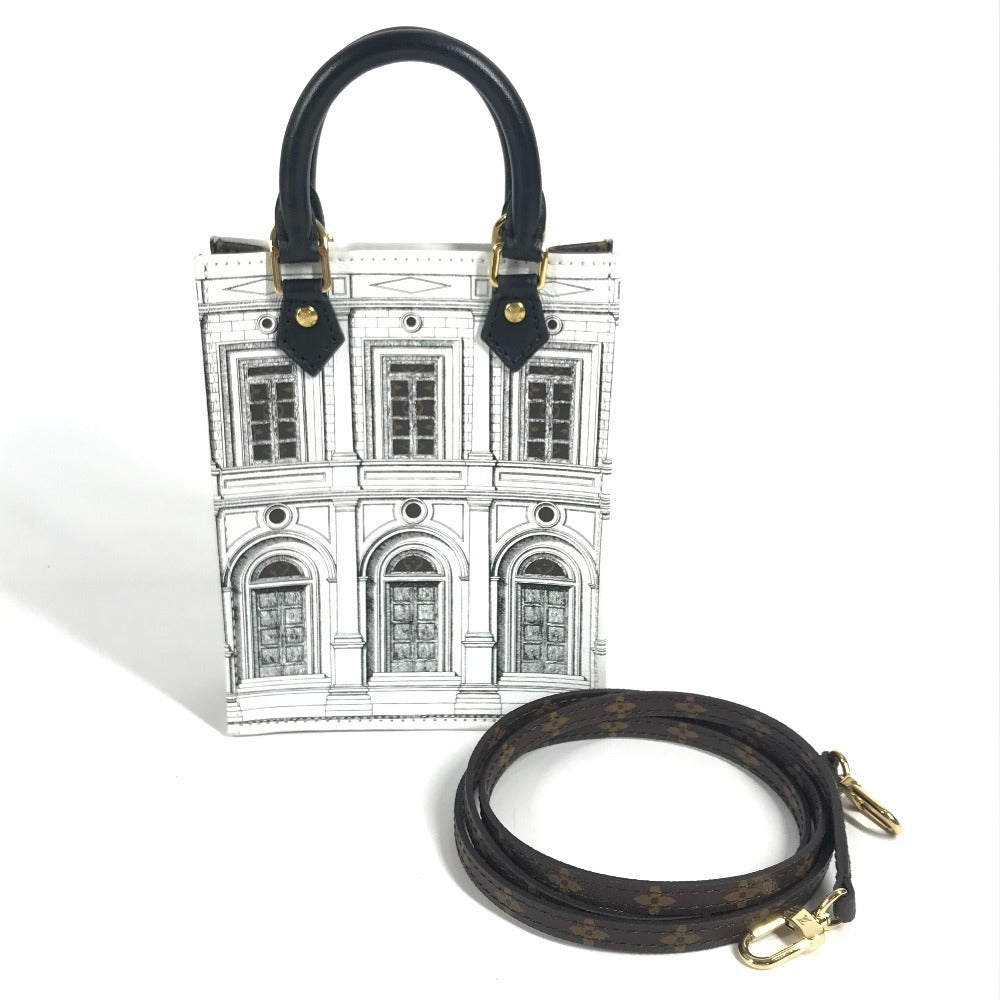 LOUIS VUITTON M80991 フォルナセッティコラボ プティット サックプラ カバン 斜め掛け ハンドバッグ ポシェット 2WAYバッグ ショルダーバッグ レザー レディース ホワイト