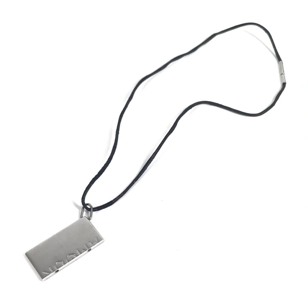 HERMES セット ネックレス アクセサリー AMOUR アムール ペア チョーカー お揃い 2つセット 革紐 ネックレス メタル ユニセックス シルバー