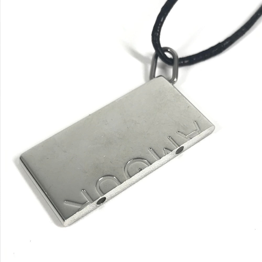 HERMES セット ネックレス アクセサリー AMOUR アムール ペア チョーカー お揃い 2つセット 革紐 ネックレス メタル ユニセックス シルバー