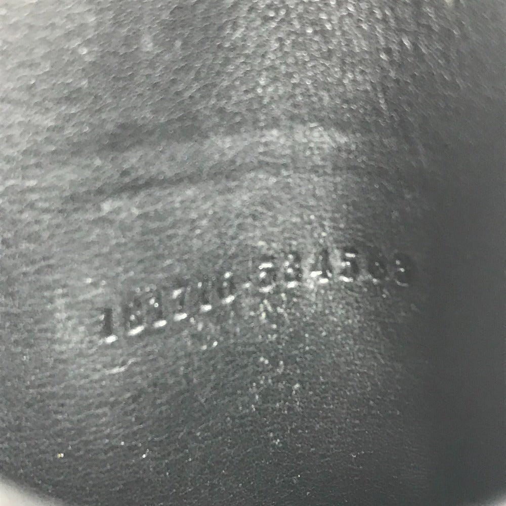 GUCCI 181716 グッチシマ ロゴ GG ポーチ タバコケース フラップ シガレットケース シマレザー ユニセックス ブラック