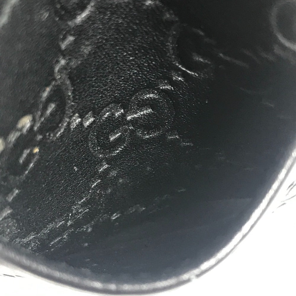 GUCCI 181716 グッチシマ ロゴ GG ポーチ タバコケース フラップ シガレットケース シマレザー ユニセックス ブラック