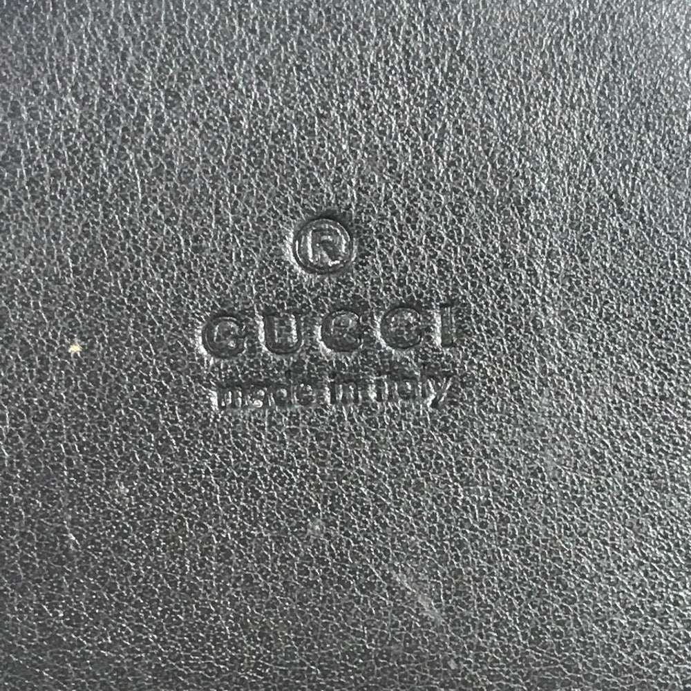 GUCCI 181716 グッチシマ ロゴ GG ポーチ タバコケース フラップ シガレットケース シマレザー ユニセックス ブラック