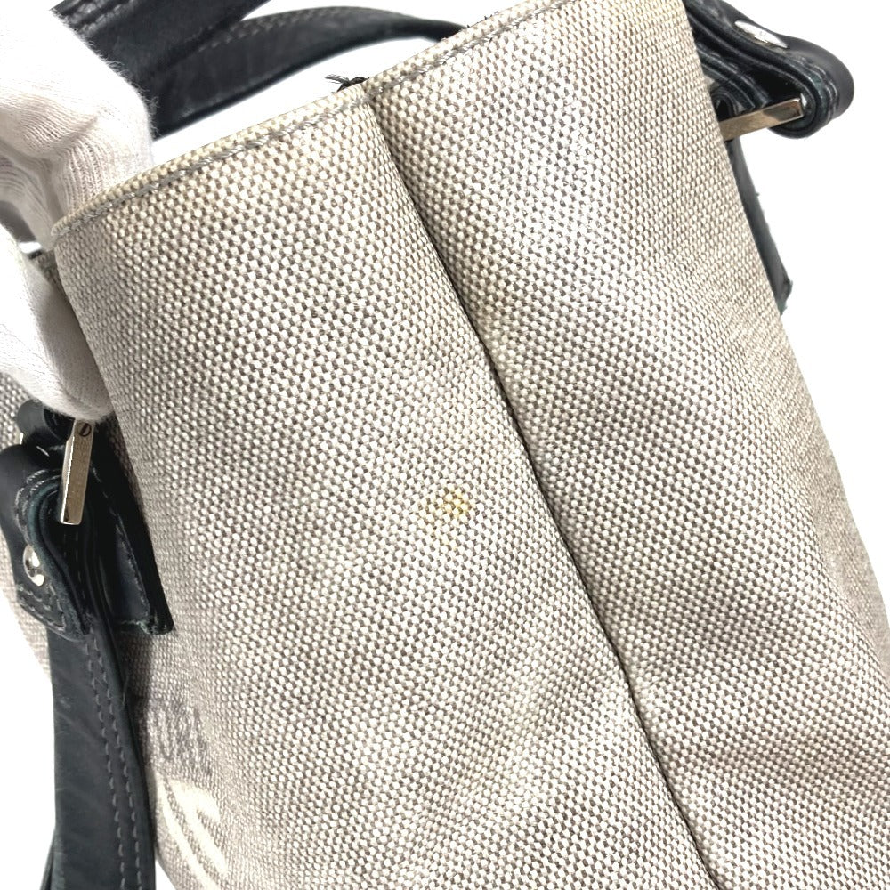 Salvatore Ferragamo バケツ ばけつ ロゴ カバン トートバッグ 肩掛け ショルダーバッグ レザー/コーティングキャンバス ユニセックス ブラック