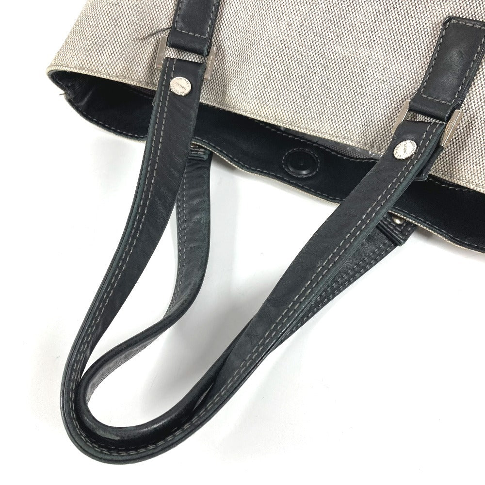 Salvatore Ferragamo バケツ ばけつ ロゴ カバン トートバッグ 肩掛け ショルダーバッグ レザー/コーティングキャンバス ユニセックス ブラック