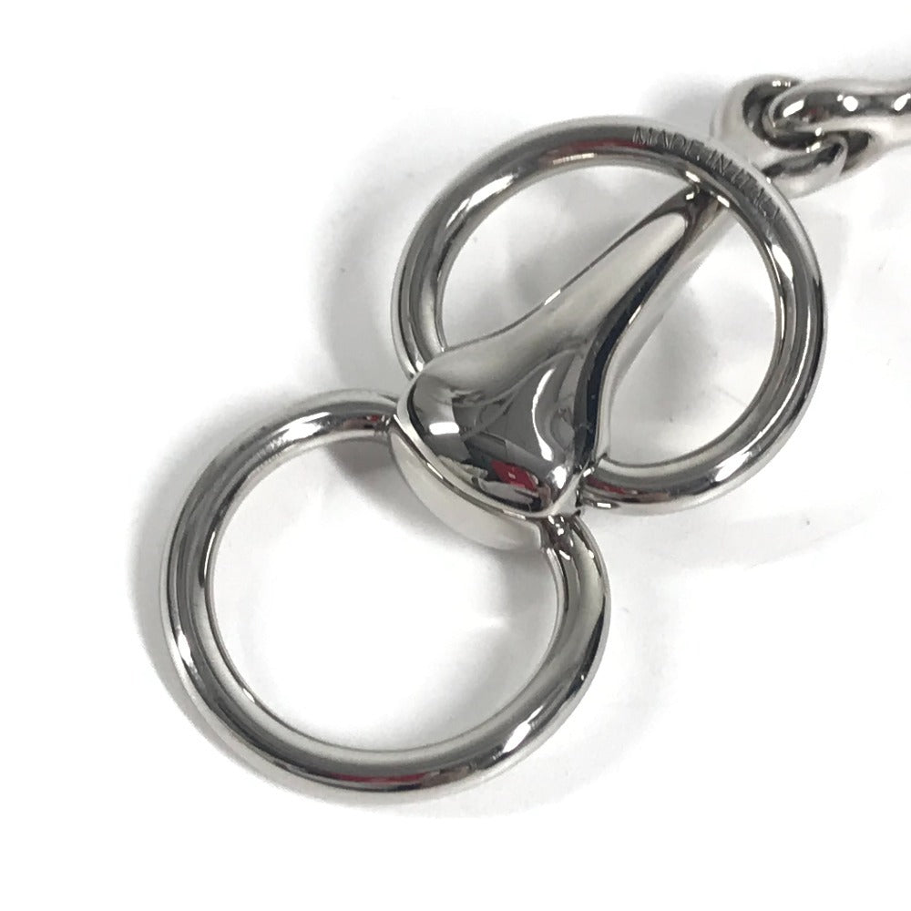 HERMES モール ロゴ アクセサリー スカーフリング メタル ユニセックス シルバー