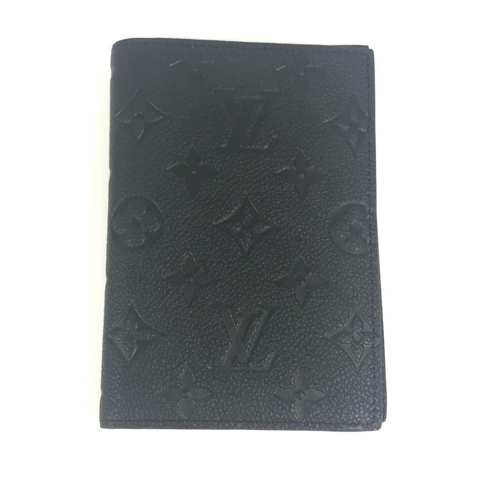 LOUIS VUITTON M63914 モノグラムアンプラント クーヴェルテュール パスポール NM パスポートカバー ステーショナリー 2つ折り パスポートケース モノグラムアンプラントレザー ユニセックス ノワール ブラック