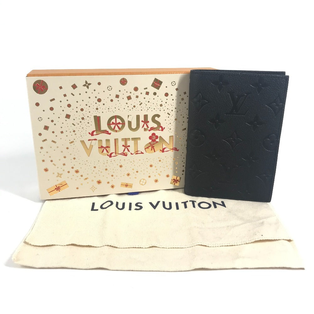LOUIS VUITTON M63914 モノグラムアンプラント クーヴェルテュール パスポール NM パスポートカバー ステーショナリー 2つ折り パスポートケース モノグラムアンプラントレザー ユニセックス ノワール ブラック