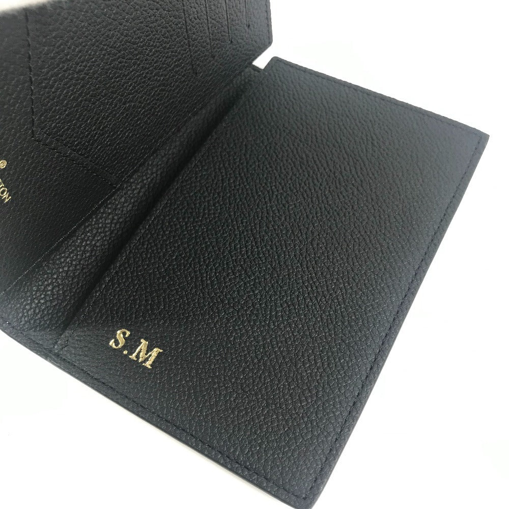 LOUIS VUITTON M63914 モノグラムアンプラント クーヴェルテュール パスポール NM パスポートカバー ステーショナリー 2つ折り パスポートケース モノグラムアンプラントレザー ユニセックス ノワール ブラック
