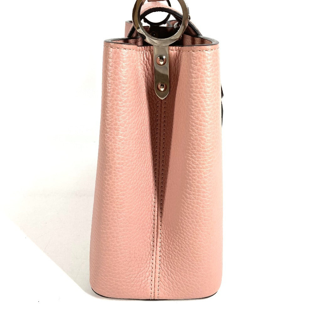 LOUIS VUITTON M42258 Capucines PM Tote Bag, Taurillon Leather Handbag, Magnolia Pink
