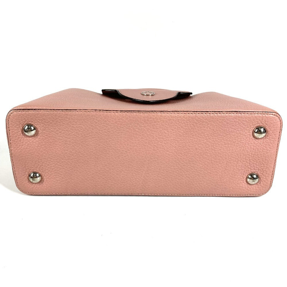 LOUIS VUITTON M42258 Capucines PM Tote Bag, Taurillon Leather Handbag, Magnolia Pink