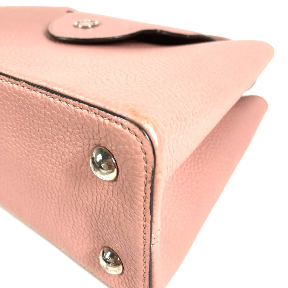 LOUIS VUITTON M42258 Capucines PM Tote Bag, Taurillon Leather Handbag, Magnolia Pink