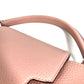 LOUIS VUITTON M42258 Capucines PM Tote Bag, Taurillon Leather Handbag, Magnolia Pink