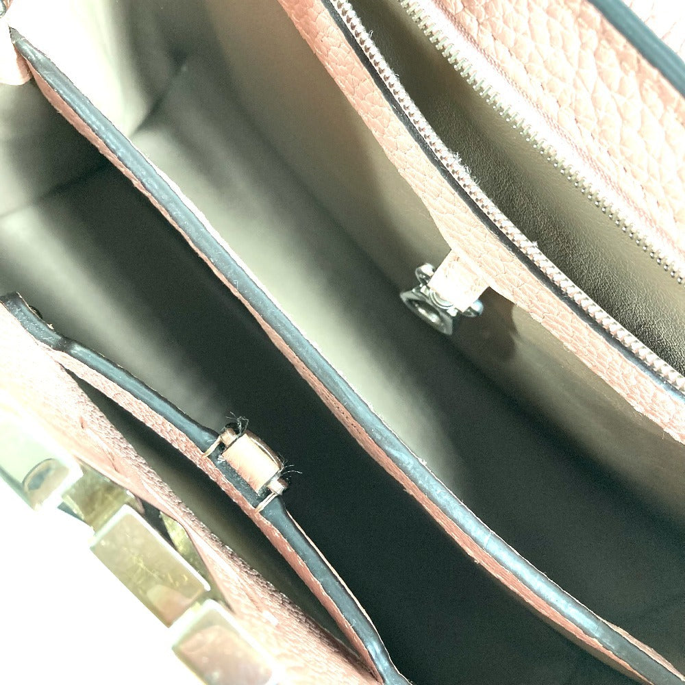 LOUIS VUITTON M42258 Capucines PM Tote Bag, Taurillon Leather Handbag, Magnolia Pink