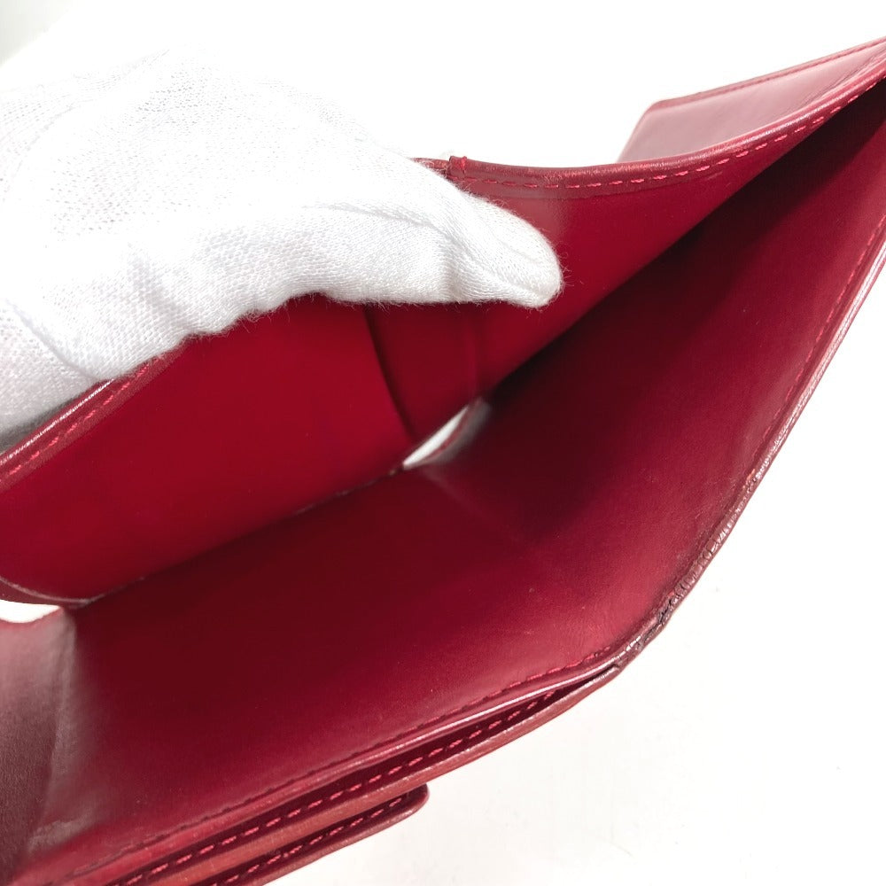 LOUIS VUITTON M91982 モノグラムヴェルニ ポルトモネ ビエ カルト クレディ コンパクトウォレット 3つ折り財布 モノグラムヴェルニキャンバス レディース ポムダムール レッド