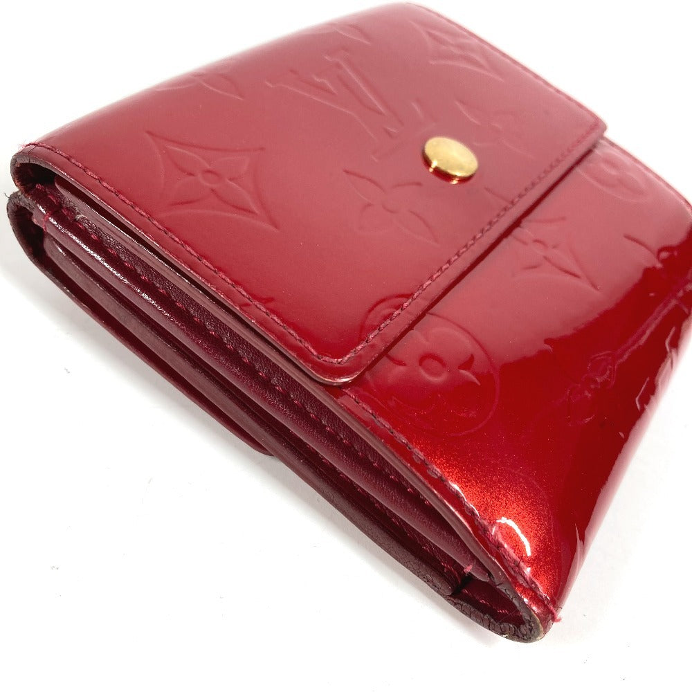 LOUIS VUITTON M91982 モノグラムヴェルニ ポルトモネ ビエ カルト クレディ コンパクトウォレット 3つ折り財布 モノグラムヴェルニキャンバス レディース ポムダムール レッド