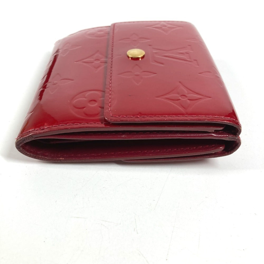 LOUIS VUITTON M91982 モノグラムヴェルニ ポルトモネ ビエ カルト クレディ コンパクトウォレット 3つ折り財布 モノグラムヴェルニキャンバス レディース ポムダムール レッド