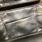 CHANEL Vanity Bag with Mirror, CC Coco Mark Logo, Horizontal Pouch, Makeup Pouch, Cosmetic Pouch, Handbag, Patent Leather, Women's, Black