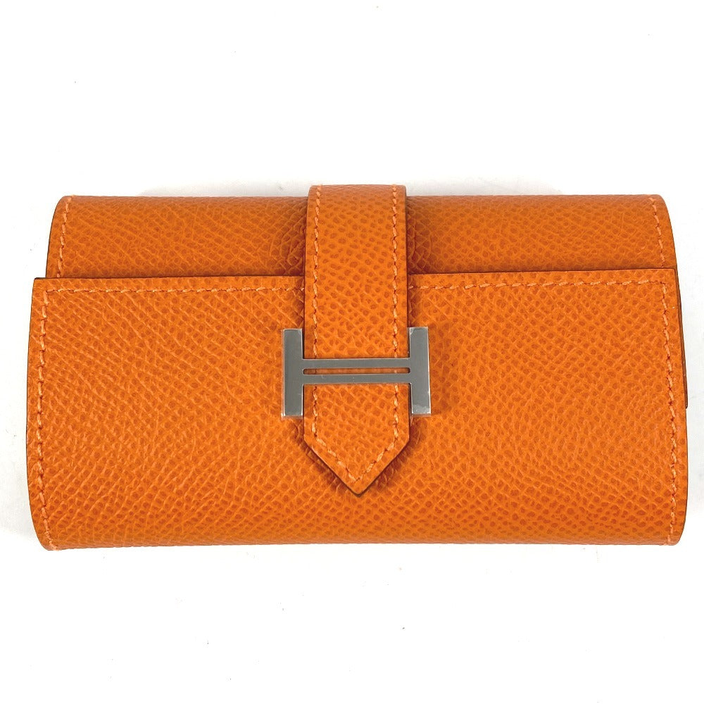 HERMES Ｈロゴ ベアン 4連 4P 鍵 キーケース エプソン ユニセックス オレンジ