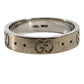 GUCCI K18 金 18K GG ロゴ アイコンリング アクセサリー ジュエリー リング・指輪 WG750 レディース シルバー