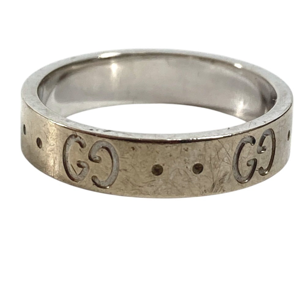 GUCCI K18 金 18K GG ロゴ アイコンリング アクセサリー ジュエリー リング・指輪 WG750 レディース シルバー