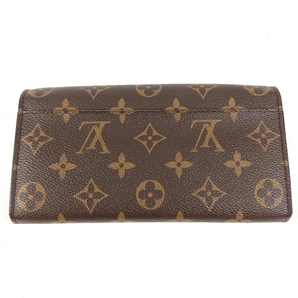 LOUIS VUITTON M62236 モノグラム ポルトフォイユ サラ 2つ折り長財布 フラップ ロングウォレット 長財布 モノグラムキャンバス ユニセックス コクリコ ブラウン