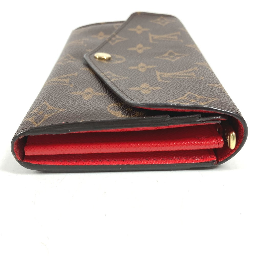 LOUIS VUITTON M62236 モノグラム ポルトフォイユ サラ 2つ折り長財布 フラップ ロングウォレット 長財布 モノグラムキャンバス ユニセックス コクリコ ブラウン