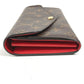 LOUIS VUITTON M62236 モノグラム ポルトフォイユ サラ 2つ折り長財布 フラップ ロングウォレット 長財布 モノグラムキャンバス ユニセックス コクリコ ブラウン