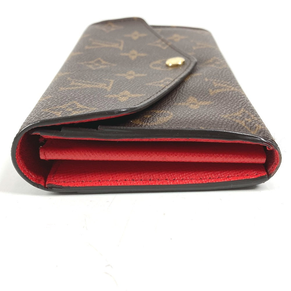 LOUIS VUITTON M62236 モノグラム ポルトフォイユ サラ 2つ折り長財布 フラップ ロングウォレット 長財布 モノグラムキャンバス ユニセックス コクリコ ブラウン