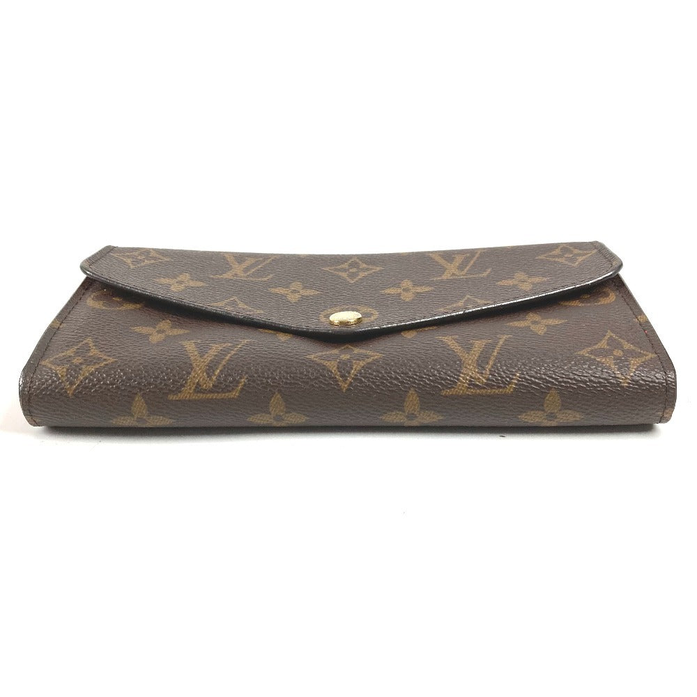 LOUIS VUITTON M62236 モノグラム ポルトフォイユ サラ 2つ折り長財布 フラップ ロングウォレット 長財布 モノグラムキャンバス ユニセックス コクリコ ブラウン