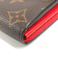 LOUIS VUITTON M62236 モノグラム ポルトフォイユ サラ 2つ折り長財布 フラップ ロングウォレット 長財布 モノグラムキャンバス ユニセックス コクリコ ブラウン