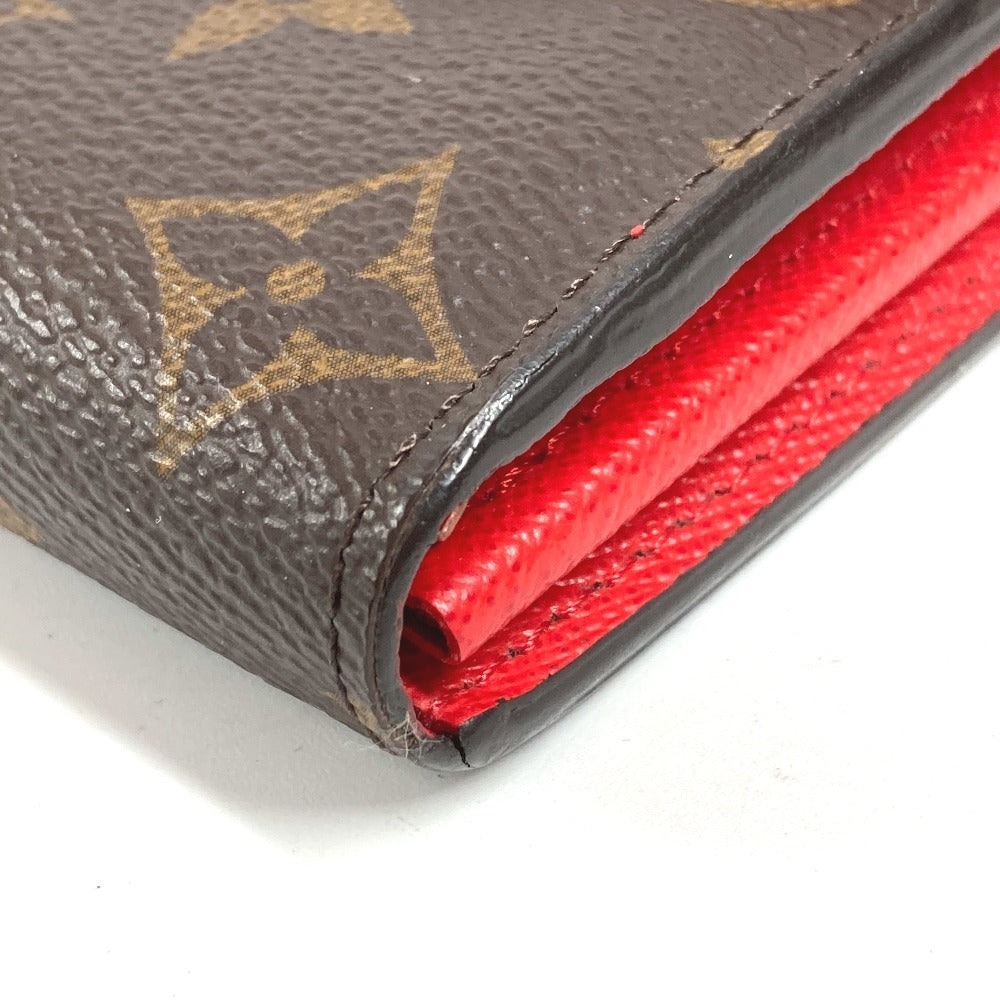 LOUIS VUITTON M62236 モノグラム ポルトフォイユ サラ 2つ折り長財布 フラップ ロングウォレット 長財布 モノグラムキャンバス ユニセックス コクリコ ブラウン