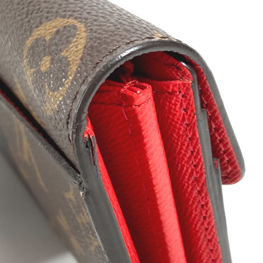 LOUIS VUITTON M62236 モノグラム ポルトフォイユ サラ 2つ折り長財布 フラップ ロングウォレット 長財布 モノグラムキャンバス ユニセックス コクリコ ブラウン