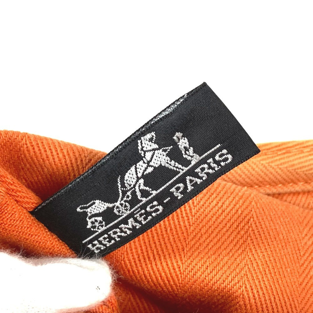 HERMES ヴァルパライソ MM ヴァルパライソMM カバン フラップ トートバッグ ハンドバッグ トワルシェブロン ユニセックス オレンジ