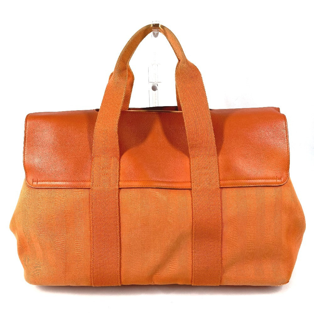HERMES ヴァルパライソ MM ヴァルパライソMM カバン フラップ トートバッグ ハンドバッグ トワルシェブロン ユニセックス オレンジ