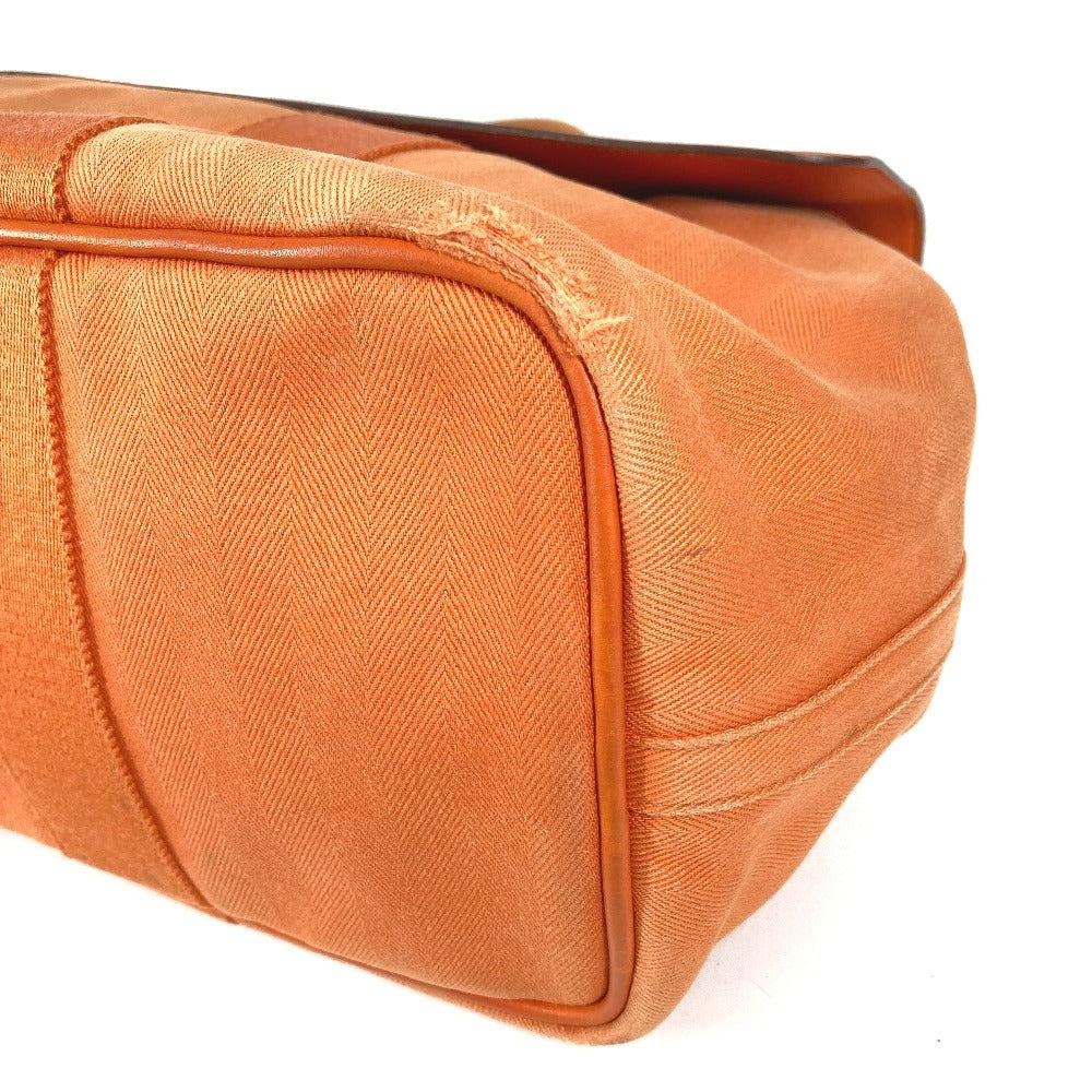 HERMES ヴァルパライソ MM ヴァルパライソMM カバン フラップ トートバッグ ハンドバッグ トワルシェブロン ユニセックス オレンジ