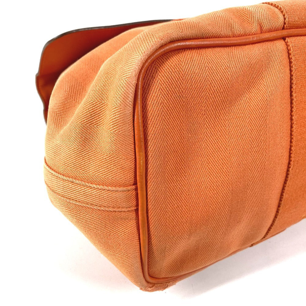 HERMES ヴァルパライソ MM ヴァルパライソMM カバン フラップ トートバッグ ハンドバッグ トワルシェブロン ユニセックス オレンジ