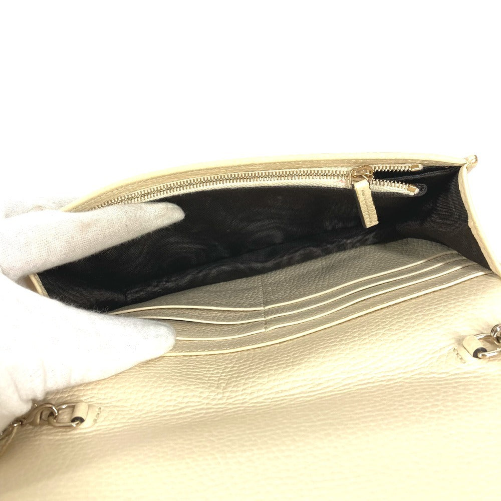GUCCI 598211 GG ロゴ インターロッキングG ソーホー ロングウォレット チェーンウォレット 長財布 レザー ユニセックス アイボリー系
