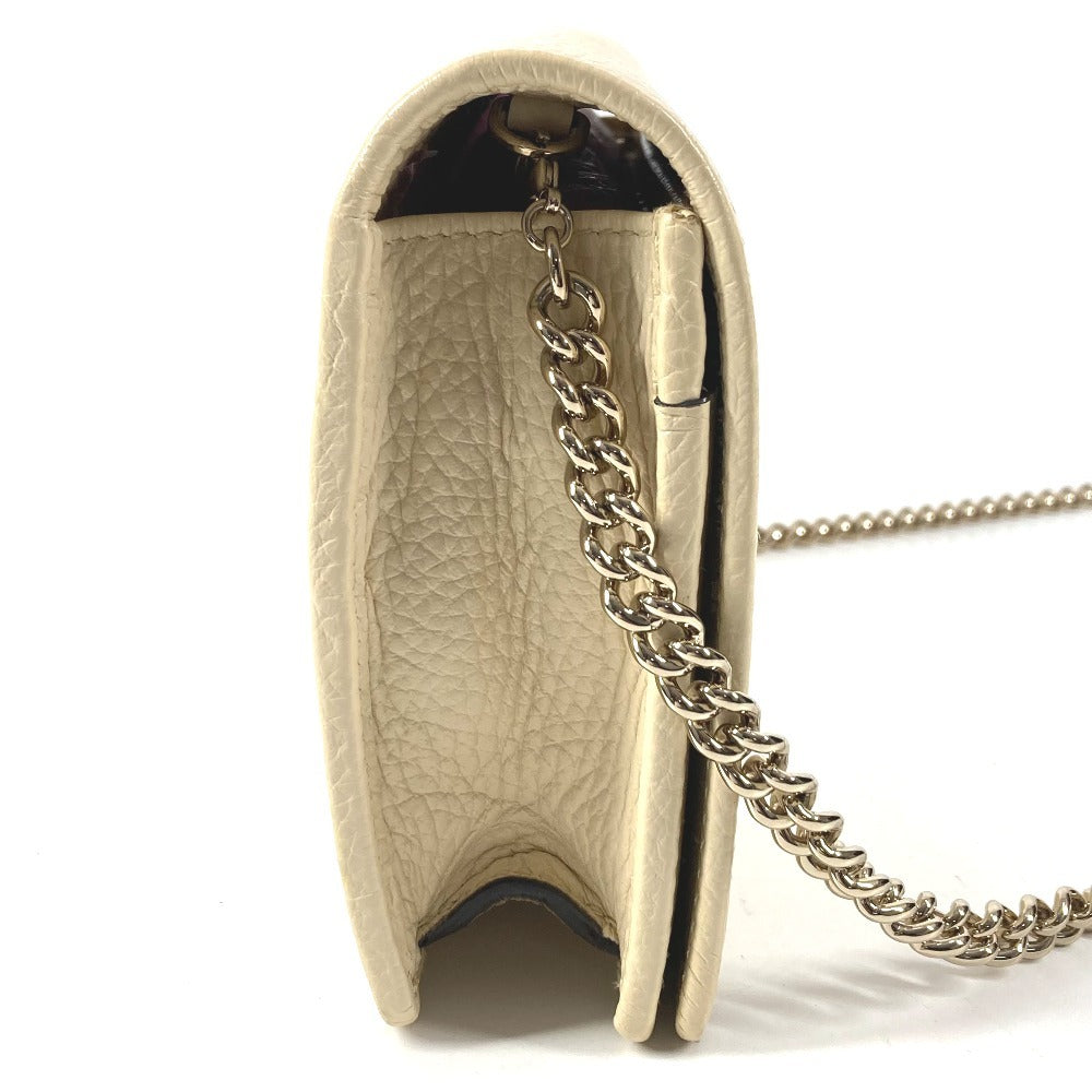 GUCCI 598211 GG ロゴ インターロッキングG ソーホー ロングウォレット チェーンウォレット 長財布 レザー ユニセックス アイボリー系