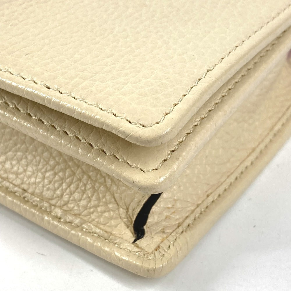 GUCCI 598211 GG ロゴ インターロッキングG ソーホー ロングウォレット チェーンウォレット 長財布 レザー ユニセックス アイボリー系