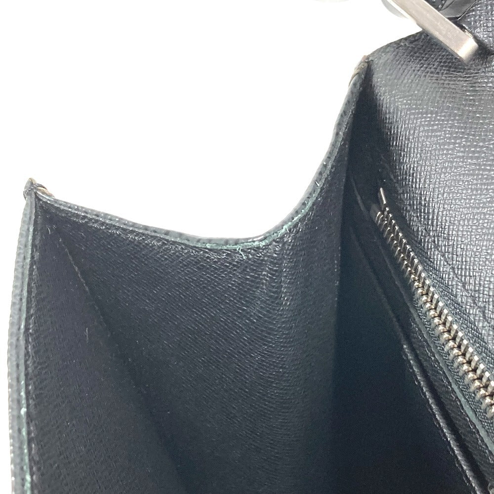 LOUIS VUITTON M30782 Taiga Selenga Bag, Strap, Flap Pouch, Clutch Bag, Second Bag, Taiga Leather, Men's, Ardoise, Black