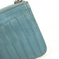 BALENCIAGA 637130 Fragment Case Wallet Coin Purse Square Coin Case Leather Unisex Blue