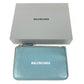 BALENCIAGA 637130 Fragment Case Wallet Coin Purse Square Coin Case Leather Unisex Blue