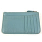 BALENCIAGA 637130 Fragment Case Wallet Coin Purse Square Coin Case Leather Unisex Blue