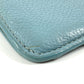BALENCIAGA 637130 Fragment Case Wallet Coin Purse Square Coin Case Leather Unisex Blue