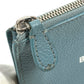 BALENCIAGA 637130 Fragment Case Wallet Coin Purse Square Coin Case Leather Unisex Blue