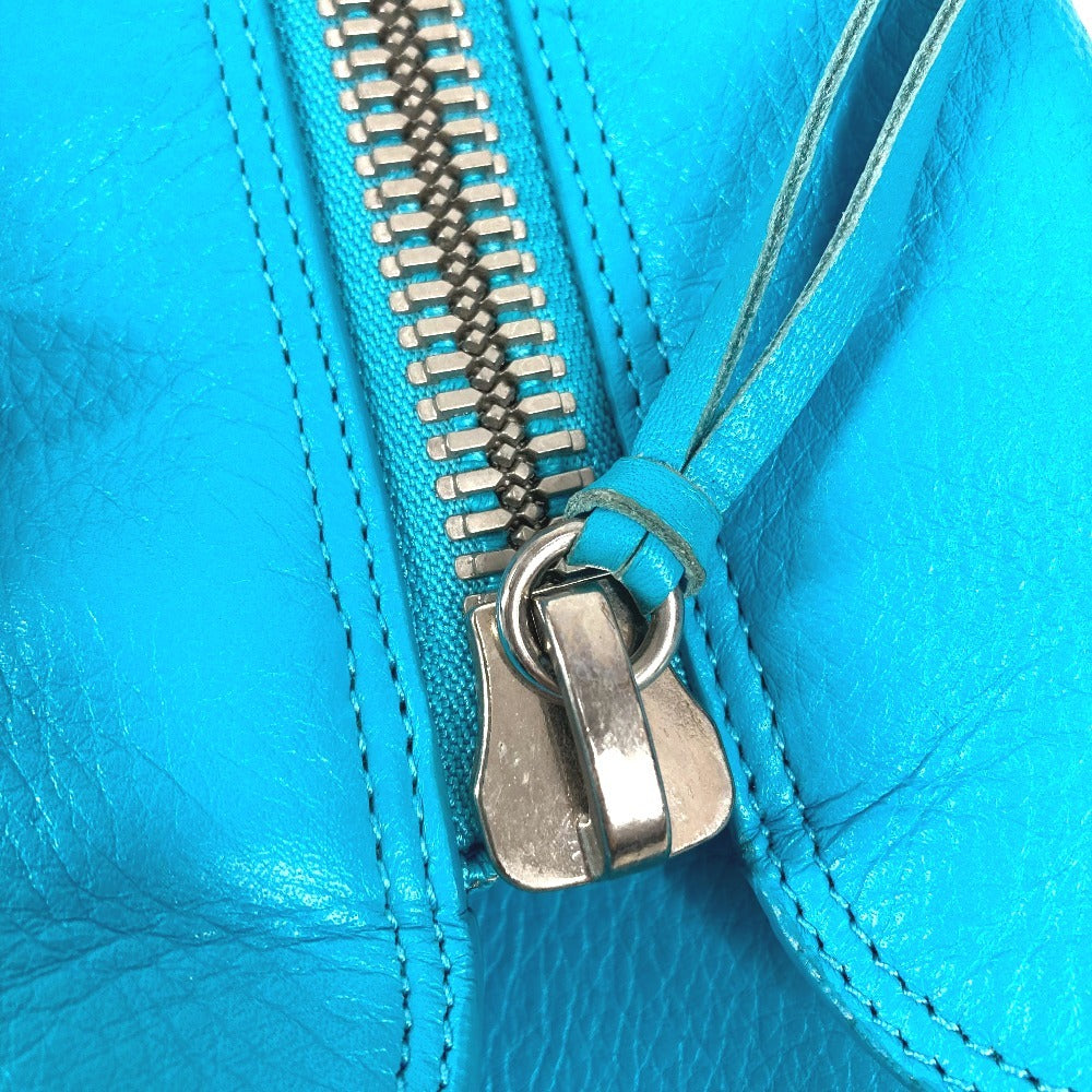 LOUIS VUITTON 357333 A4　ザ ペーパー 肩掛け トートバッグ カバン ミラー付き 鏡 ショルダーバッグ レザー ユニセックス ブルー