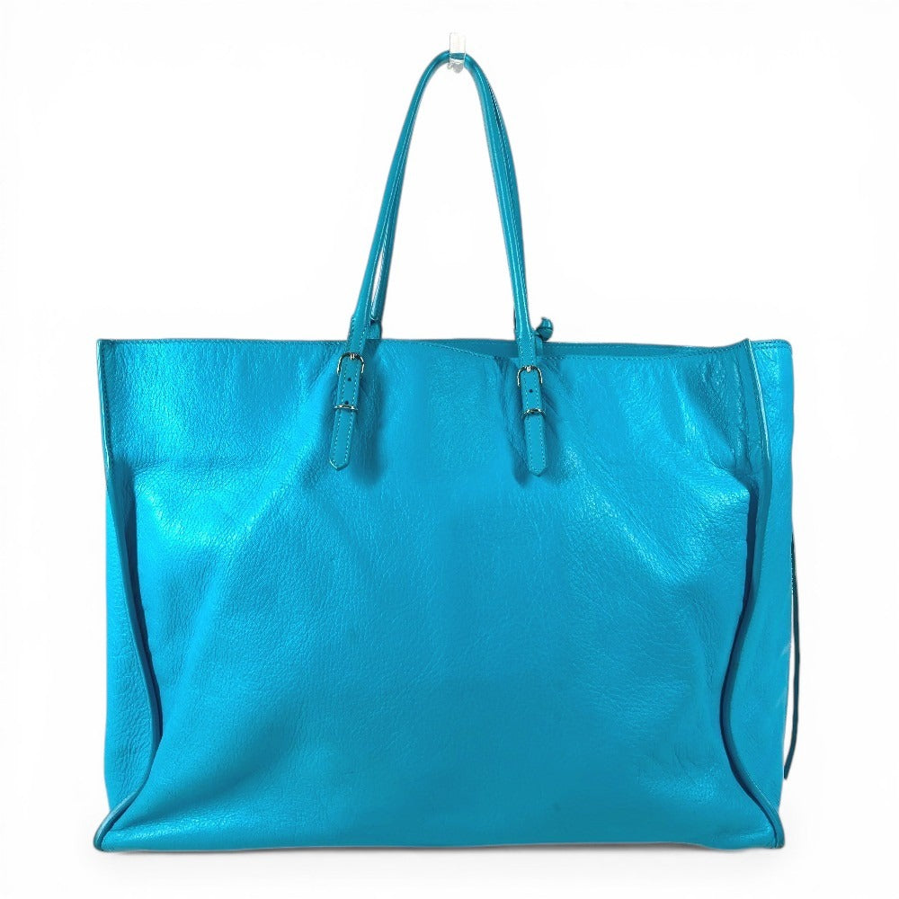 LOUIS VUITTON 357333 A4　ザ ペーパー 肩掛け トートバッグ カバン ミラー付き 鏡 ショルダーバッグ レザー ユニセックス ブルー